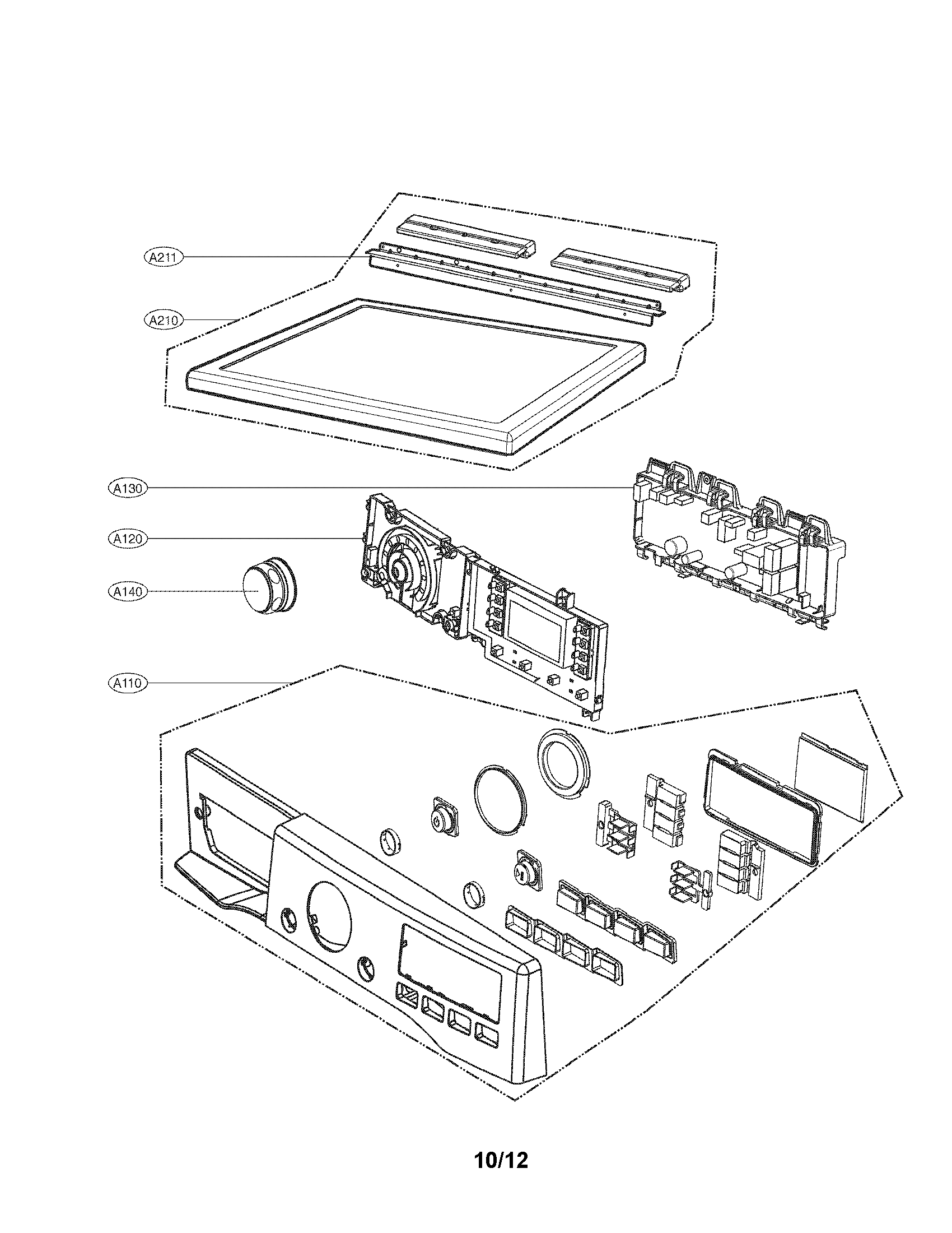 Control panel and plate assembly parts
