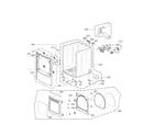 LG DLE4870W cabinet and door assembly parts diagram
