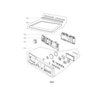 LG DLGX4071V control panel and plate assembly parts diagram
