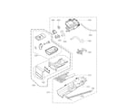 LG DLGX4071V panel drawer assembly and guide assembly parts diagram