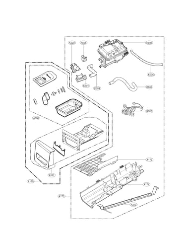 Panel drawer assembly and guide assembly parts