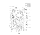 LG WM4070HVA cabinet and control panel assembly parts diagram