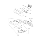 LG DLEX6001W control panel and plate assembly parts diagram