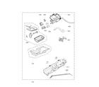 LG DLEX6001W panel drawer and guide assembly parts diagram