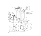 LG DLEX6001W cabinet and door assembly parts diagram