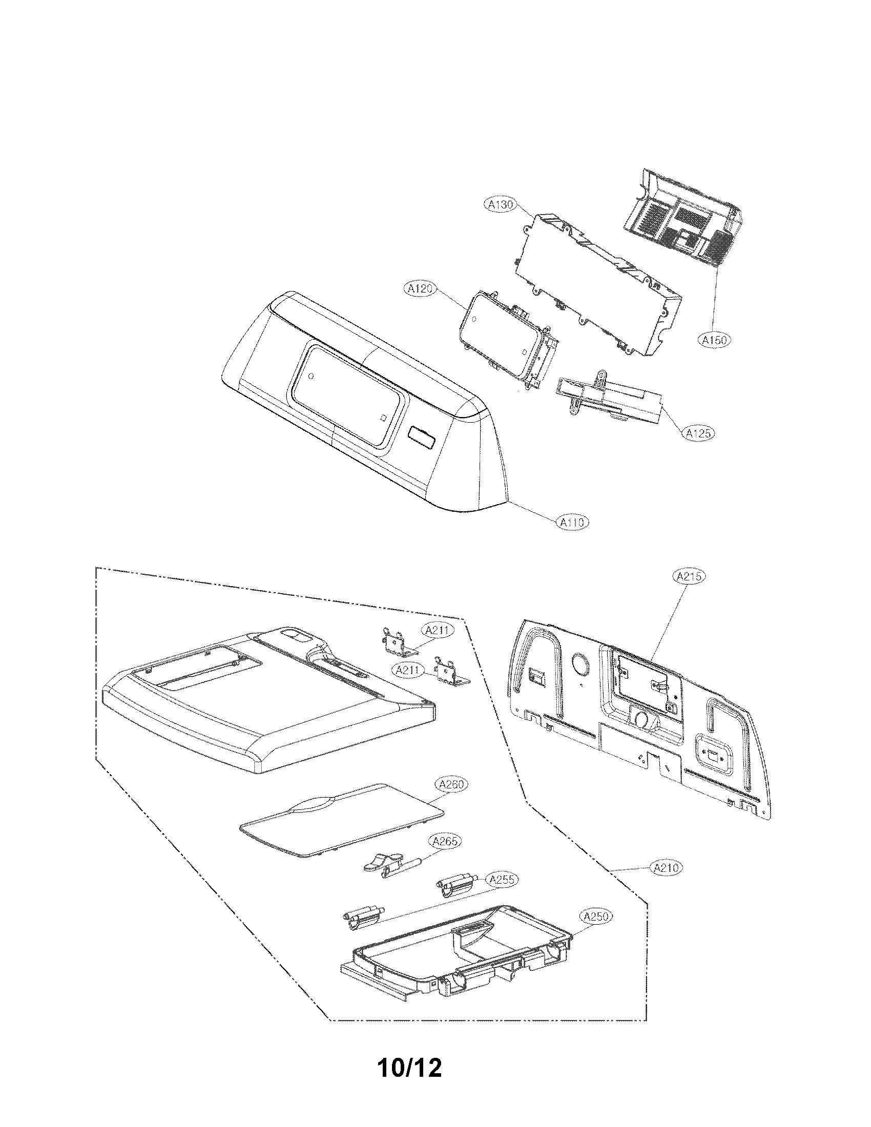 Control panel and plate assembly parts