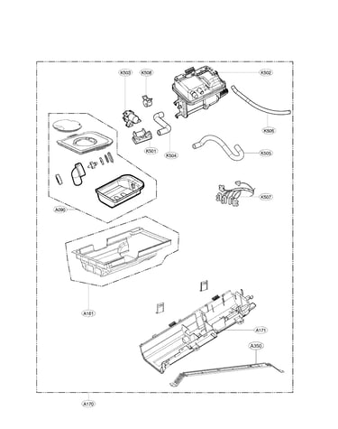 Panel drawer and guide assembly parts