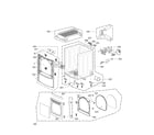 LG DLGX6002W cabinet and door assembly parts diagram