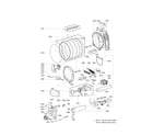 LG DLGX6002W drum and motor assembly parts diagram