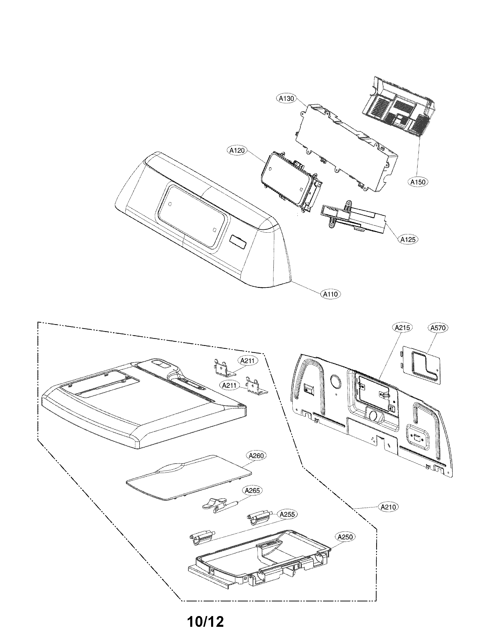 Control panel and plate assembly parts