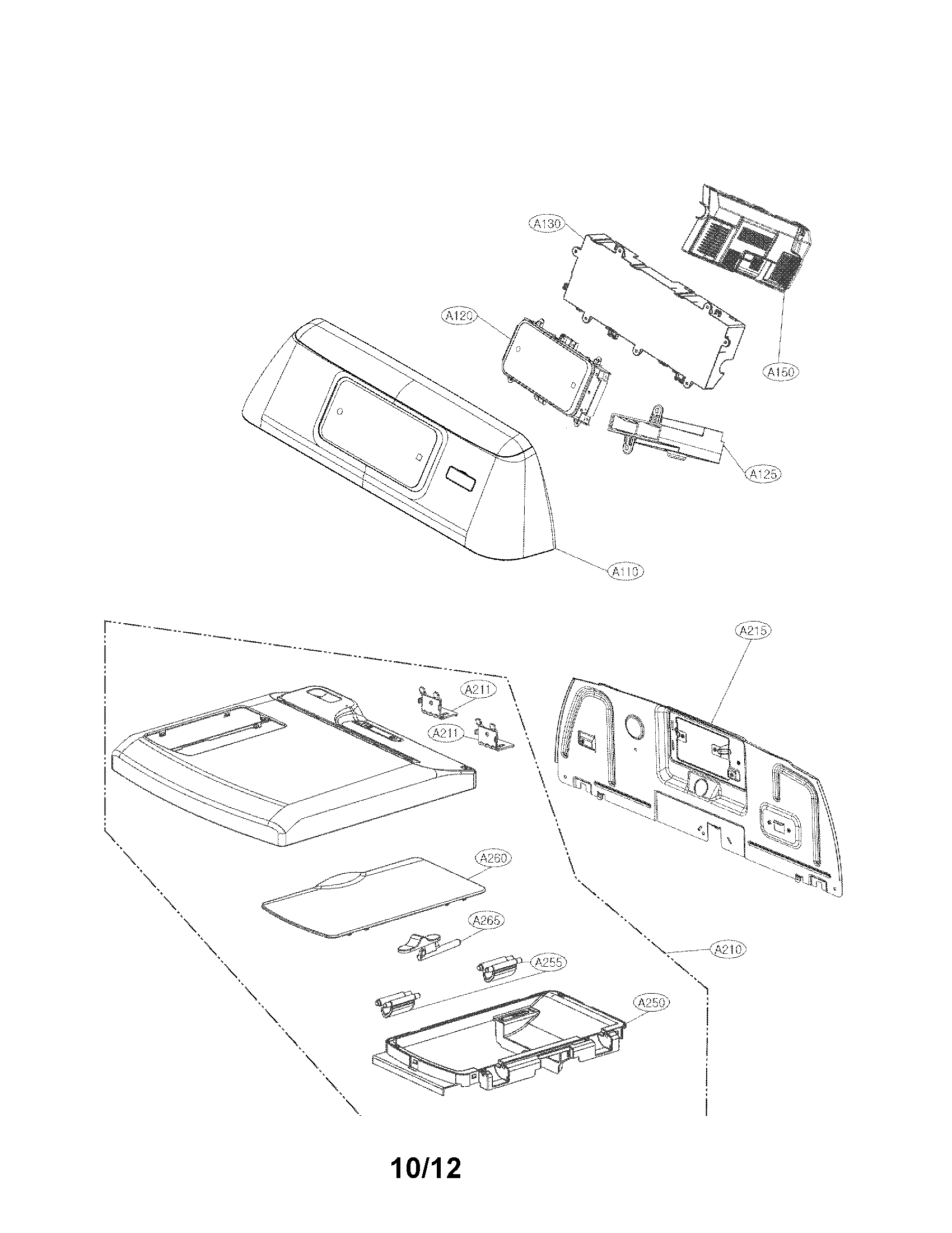 Control panel and plate assembly parts