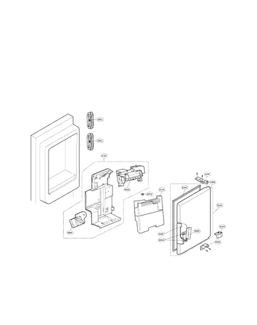 Ice maker and ice bin parts