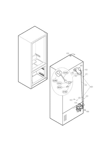 Valve and water tube parts