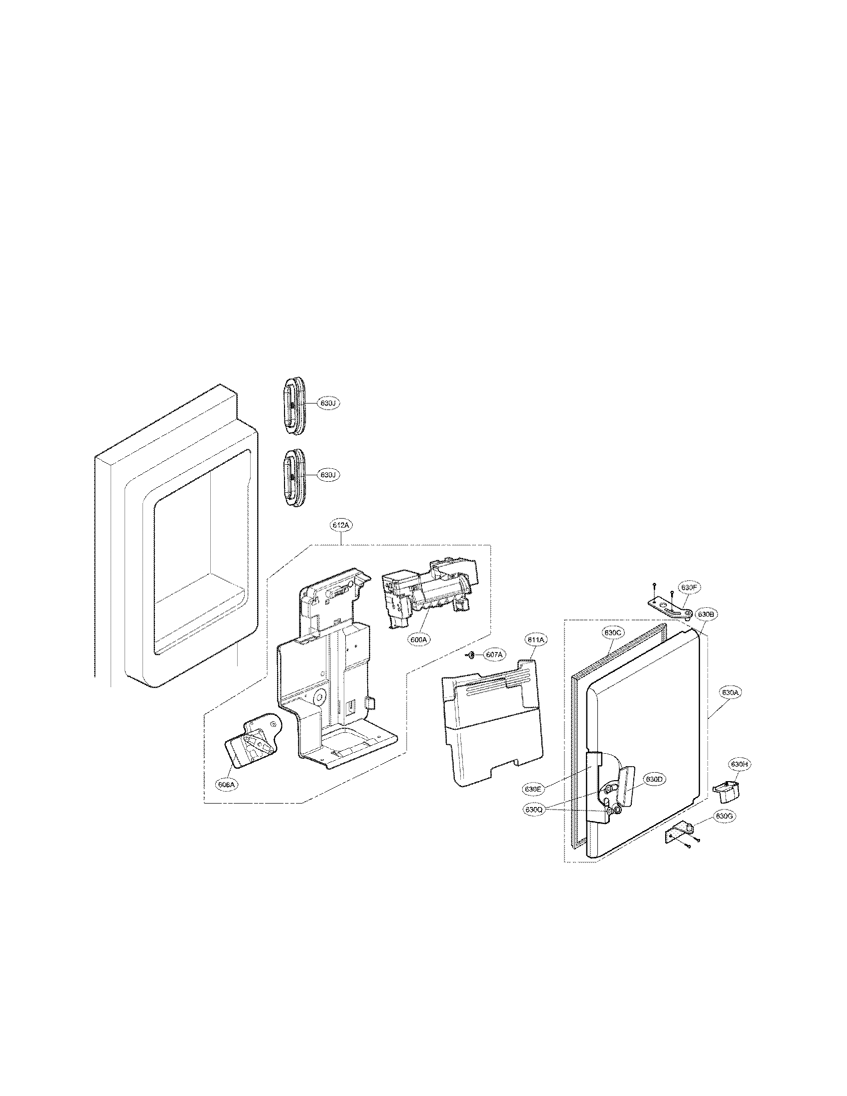 Ice maker and ice bin parts
