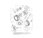 LG WM8000HWA/00 drum and tub assembly parts diagram