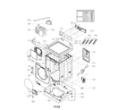 LG WM8000HVA cabinet and control panel assembly parts diagram