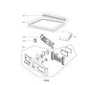 LG DLEX8000W control panel and plate assembly parts diagram