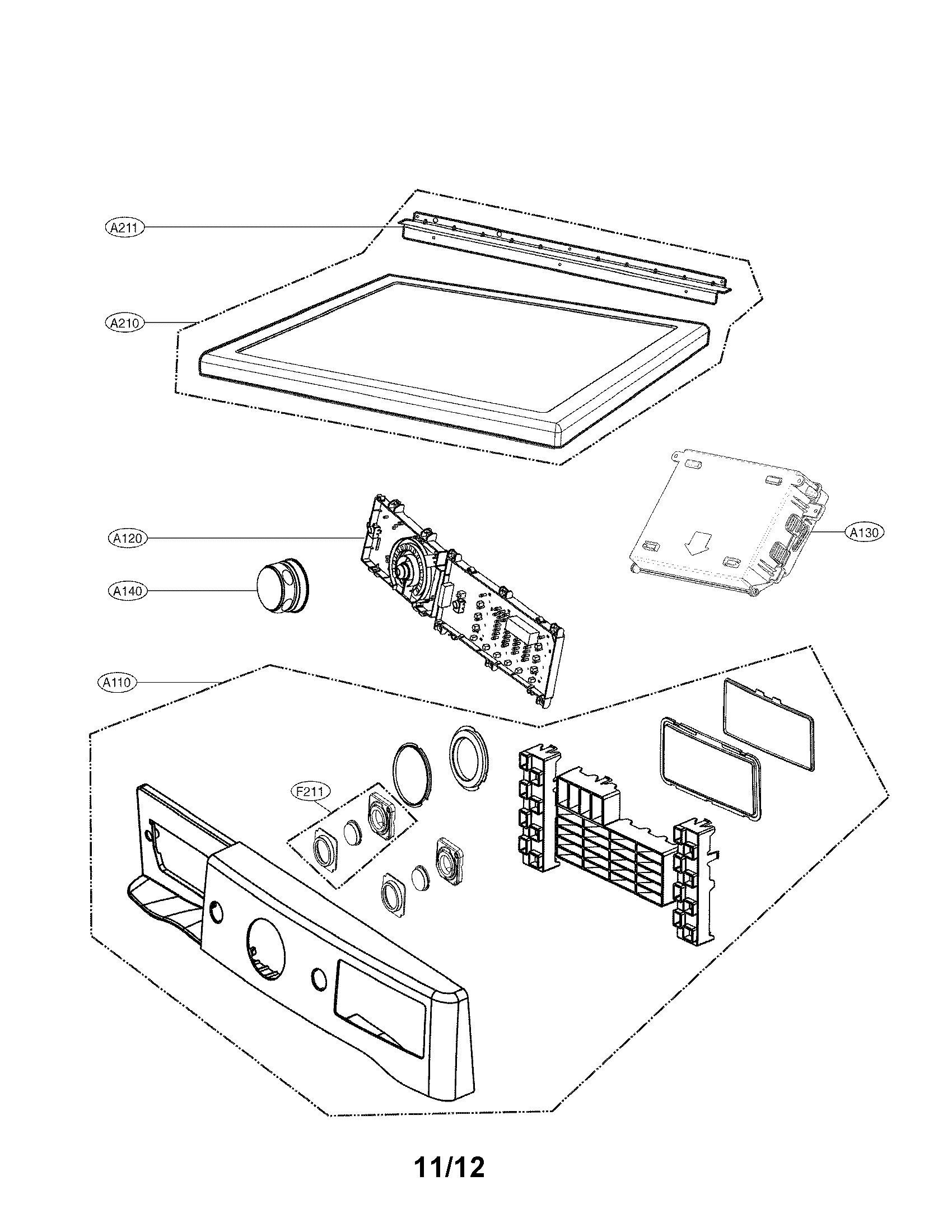Control panel and plate assembly parts