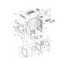 LG DLEX8000W cabinet and door assembly parts diagram
