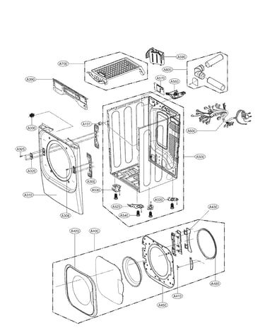 Cabinet and door assembly parts