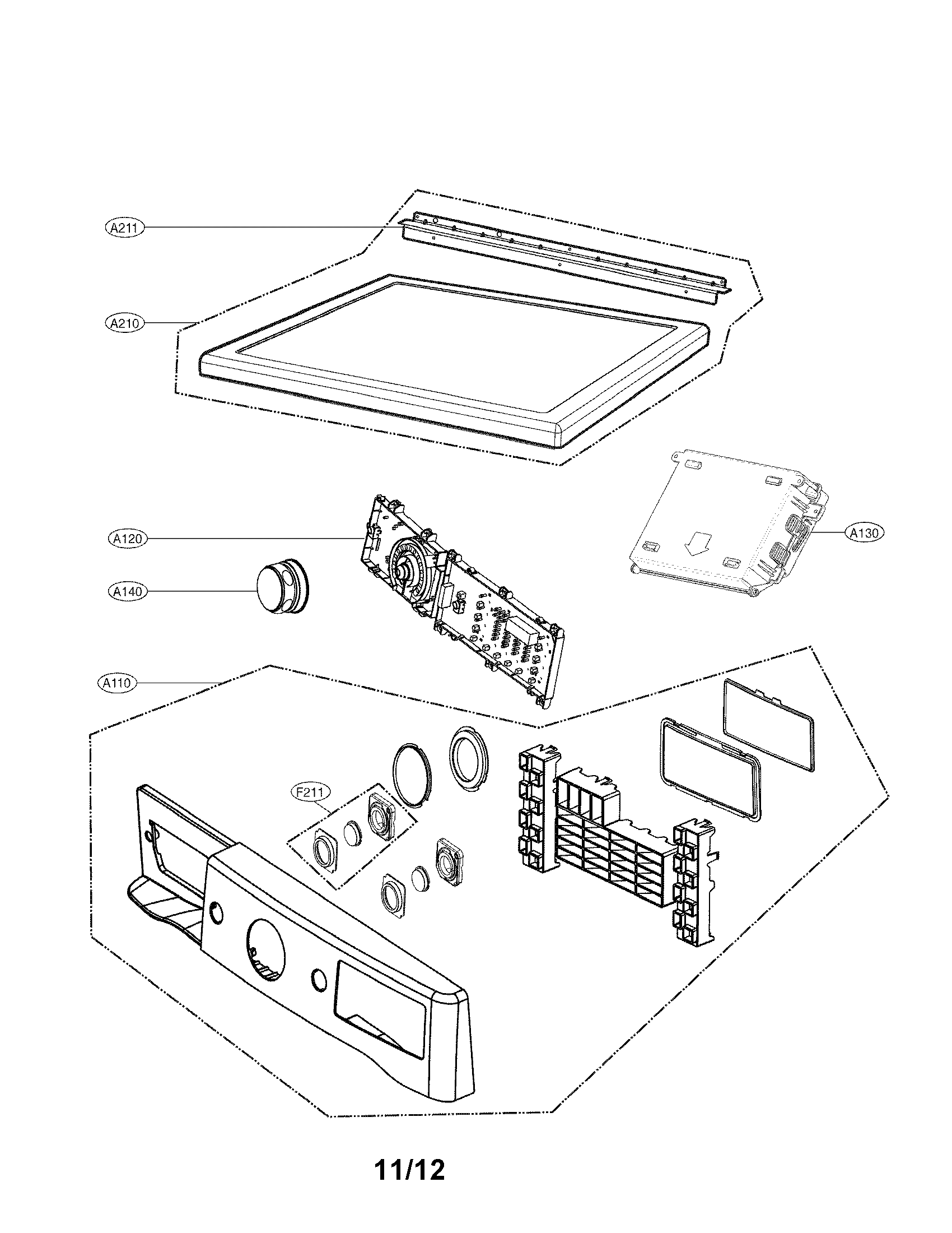 Control panel and plate assembly parts