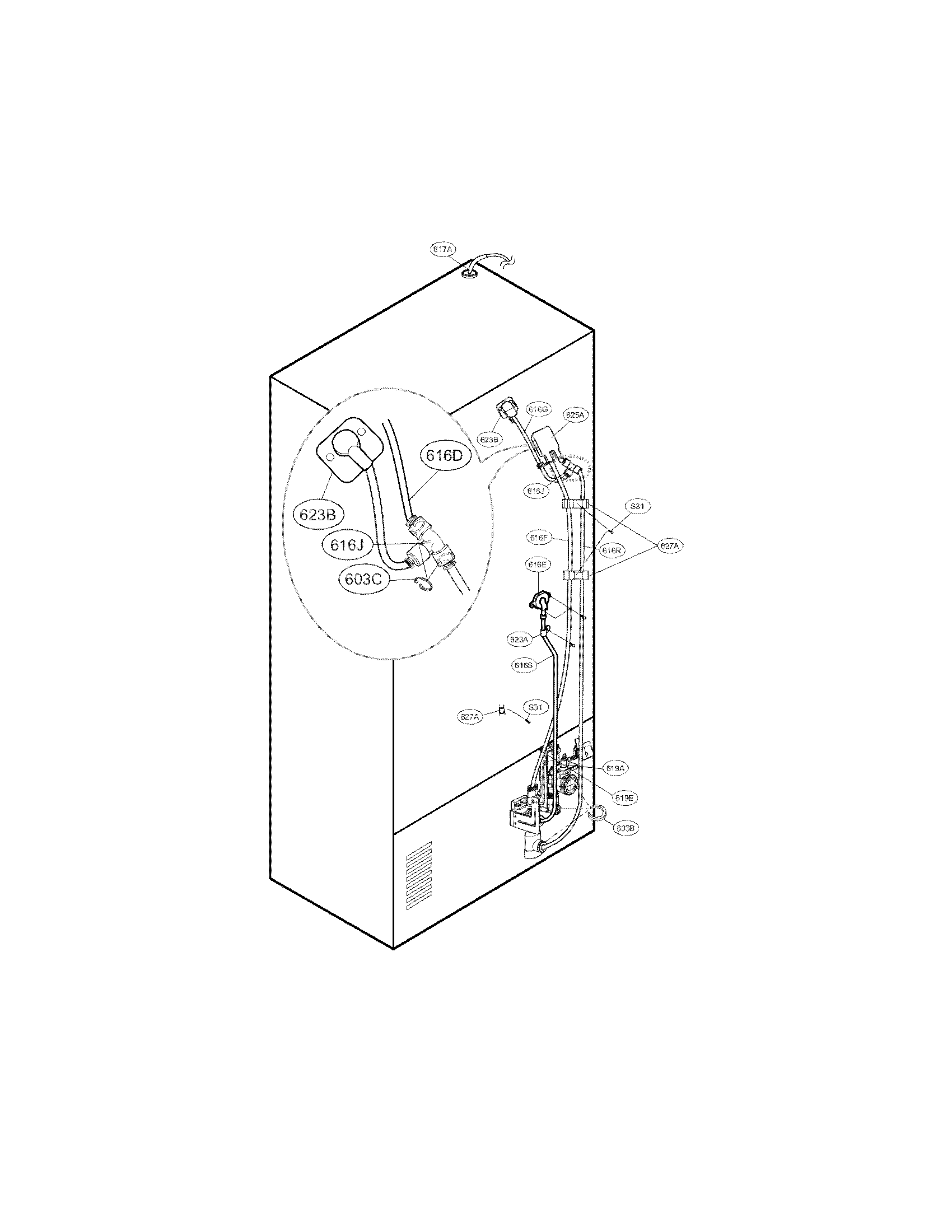 Valve and water tube parts