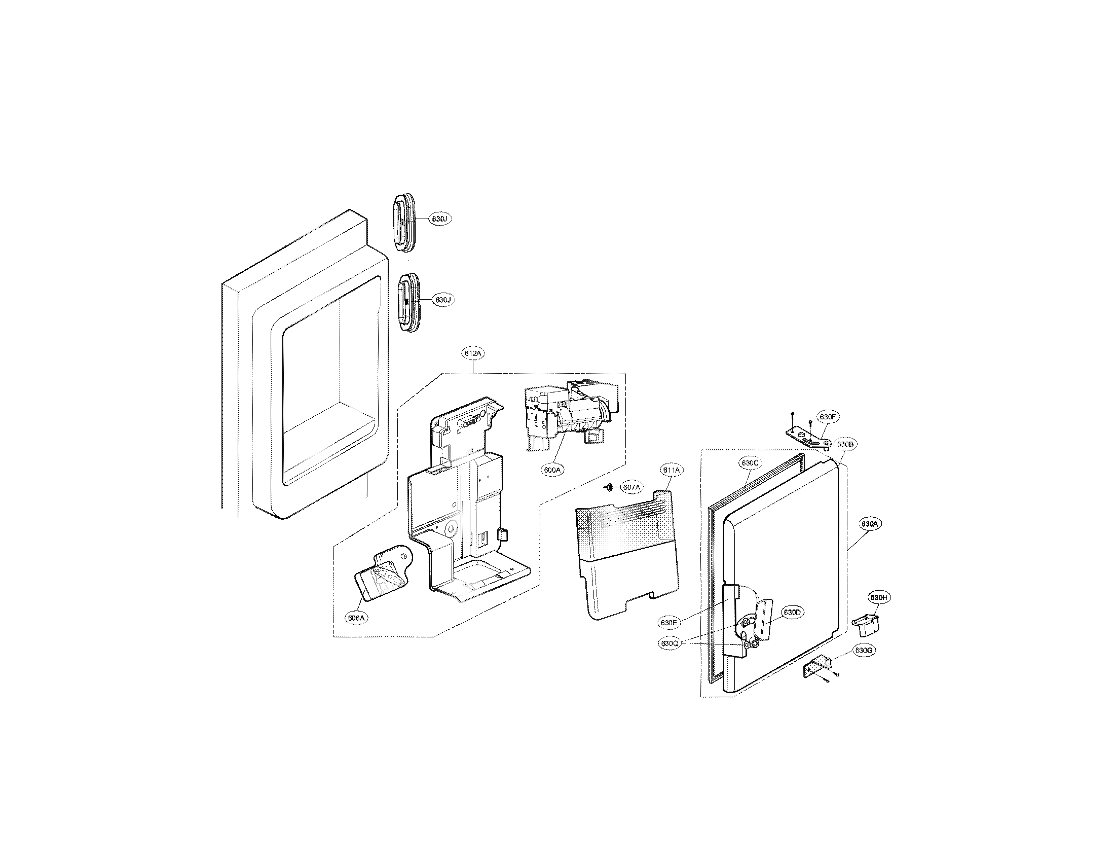 Ice maker and ice bin part