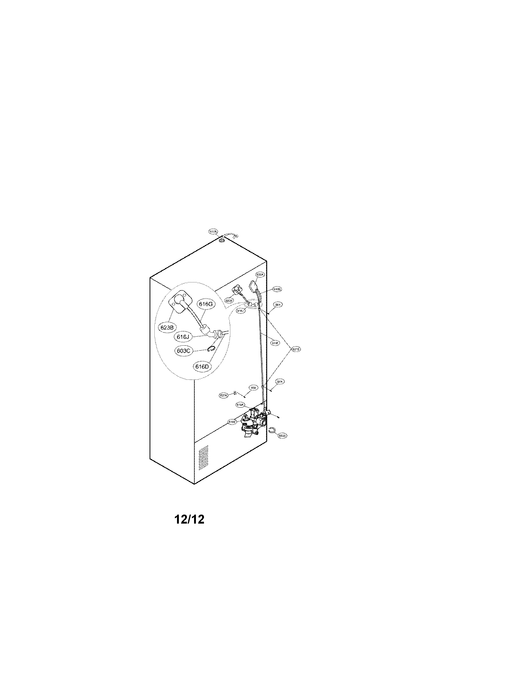 Valve and water tube parts