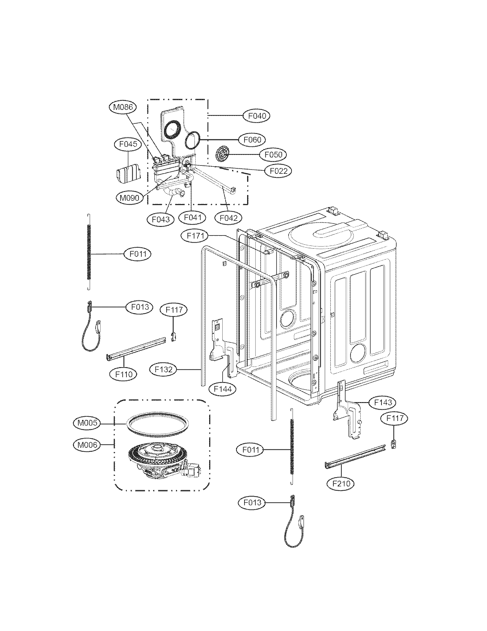 TUB ASSEMBLY PARTS