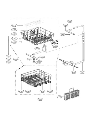 Rack assembly parts