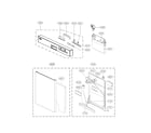 LG LDS5040BB panel and door assembly parts diagram