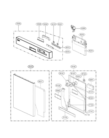 Panel and door assembly parts
