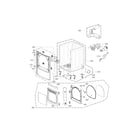 LG DLG1102W cabinet and door assembly parts diagram