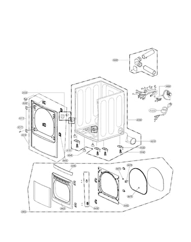 Cabinet and door assembly parts