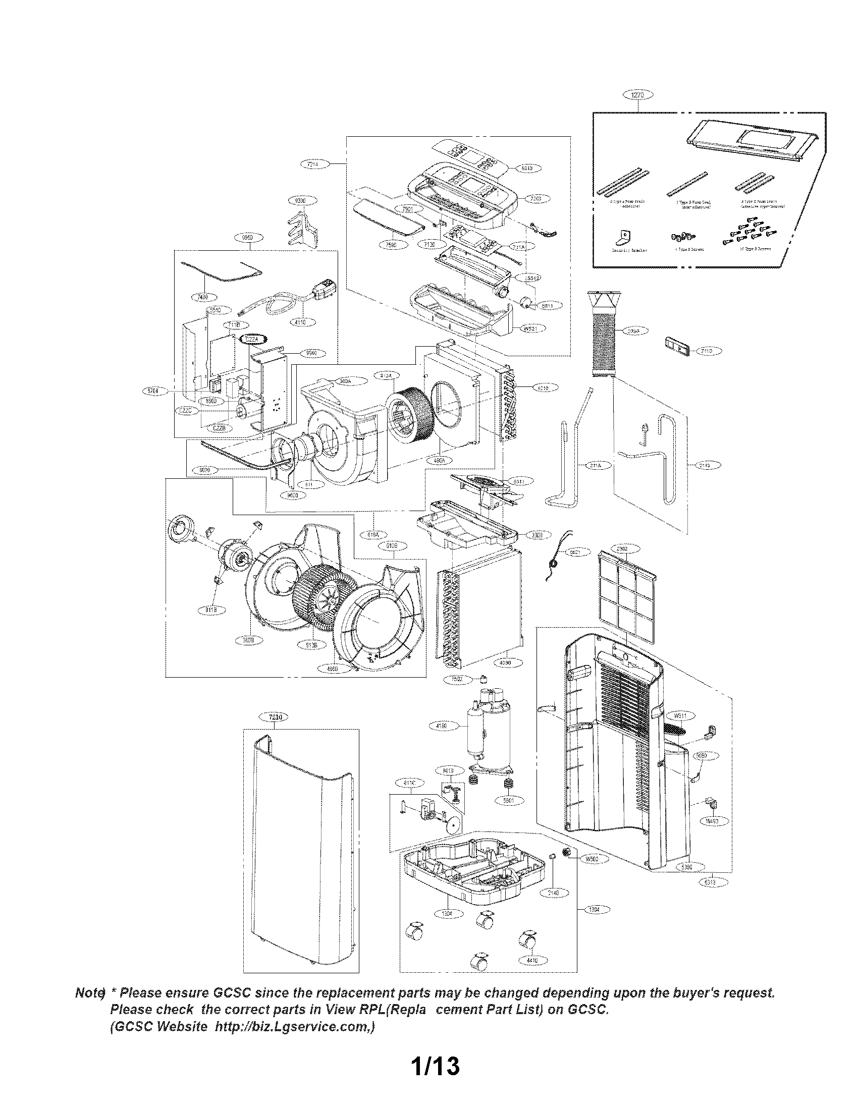 Exploded view parts