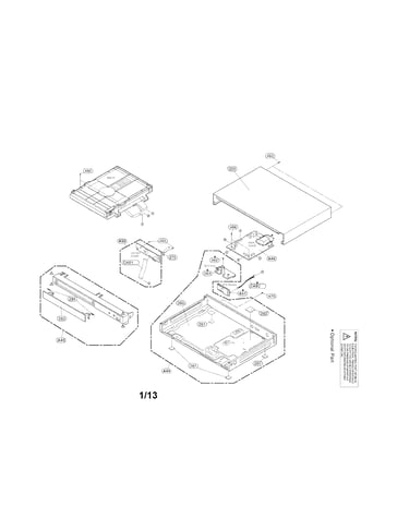 Cabinet and main frame parts