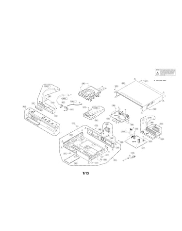 Cabinet and main frame parts