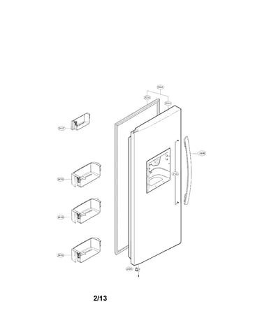 Freezer door parts