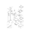 Kenmore 79551314014 refrigerator compartment parts diagram