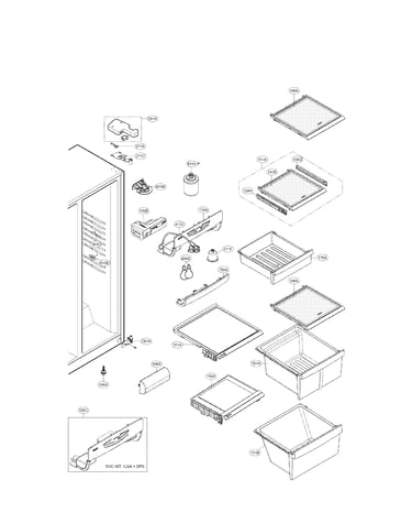 Refrigerator compartment parts