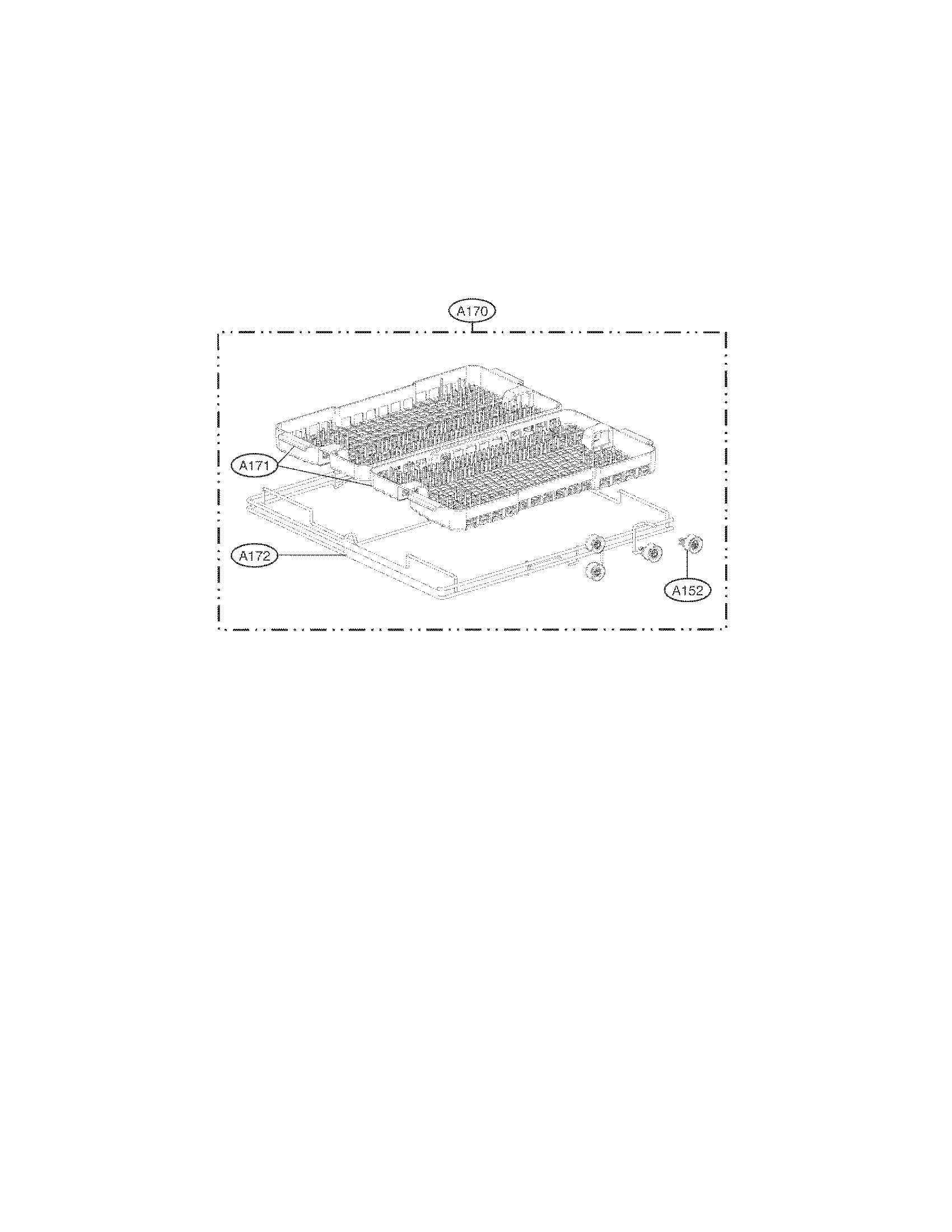 Cutlery rack assembly parts