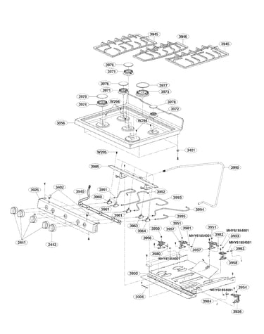 Cooktop parts