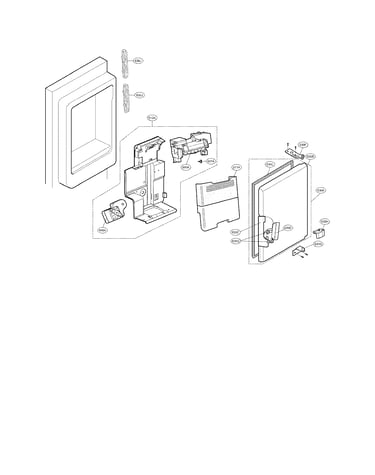 Ice maker and ice bin parts