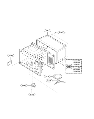 Oven cavity parts