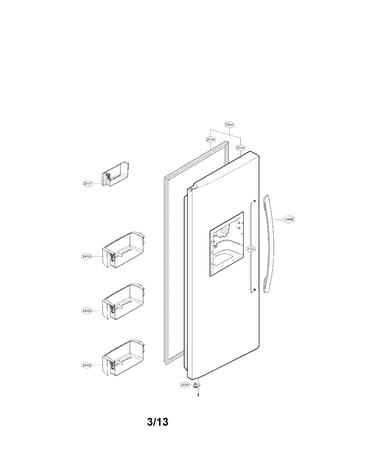 Freezer door parts
