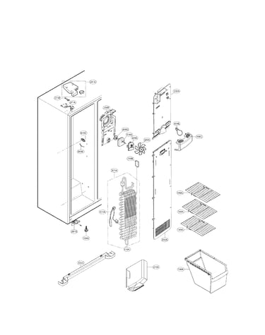 Freezer compartment parts