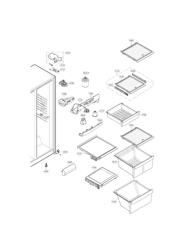 Refrigerator compartment parts