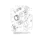 Kenmore Elite 79641073310 drum and tub assembly parts diagram