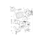 LG DLEY1201V drum and motor assembly parts diagram