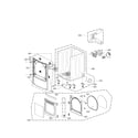 LG DLEY1201W cabinet and door assembly parts diagram